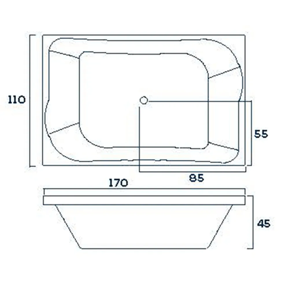 Aquaplás Banheira Ancona Cril 1,70x1,10 branca - Imagem 3