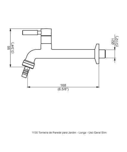 Perflex torneira 1130 C36 slim - Imagem 2