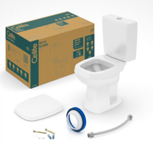 Bacia Acoplada, Assento PP Softclose® e itens de instalação City