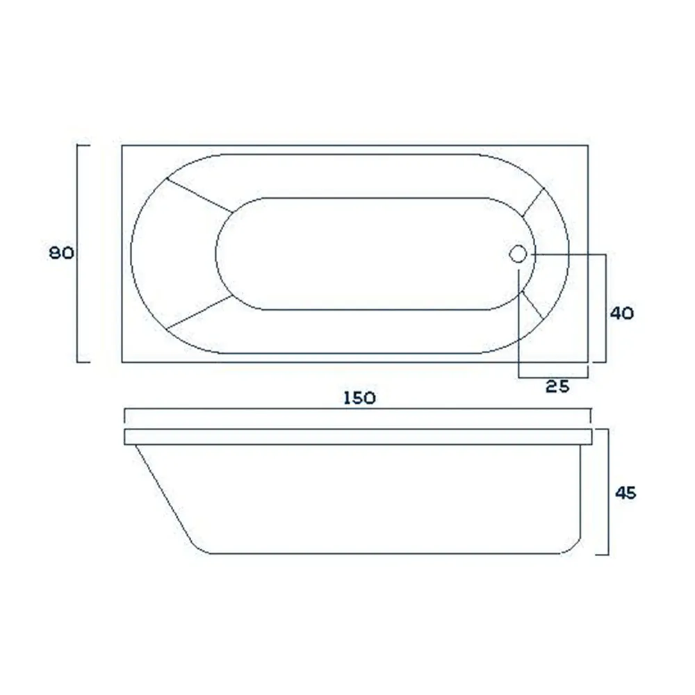 Aquaplás Banheira Buzios Cril 1,50x1,10 Branca - Imagem 3