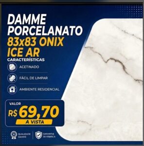 Damme a Porcelanato 83X83 A Onix Ice AR83105