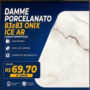 Damme a Porcelanato 83X83 A Onix Ice AR83105