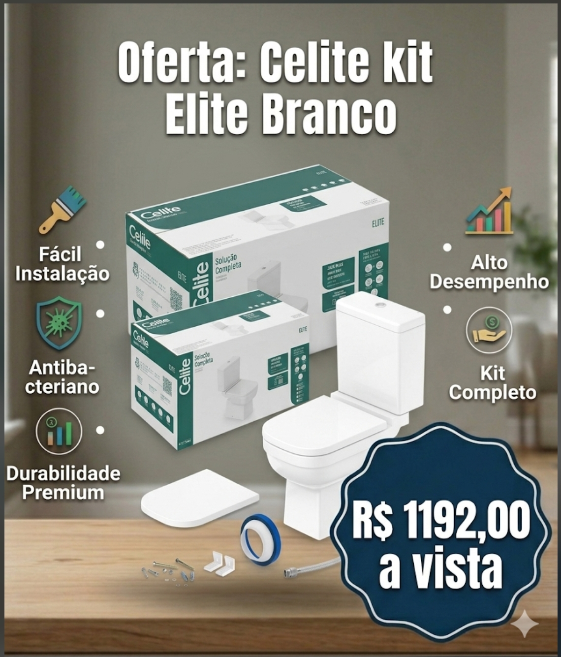 Celite kit bacia c/cxa elite