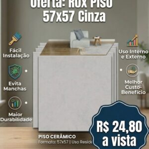 Rox m²Piso 57X57 A 59012 Cimento