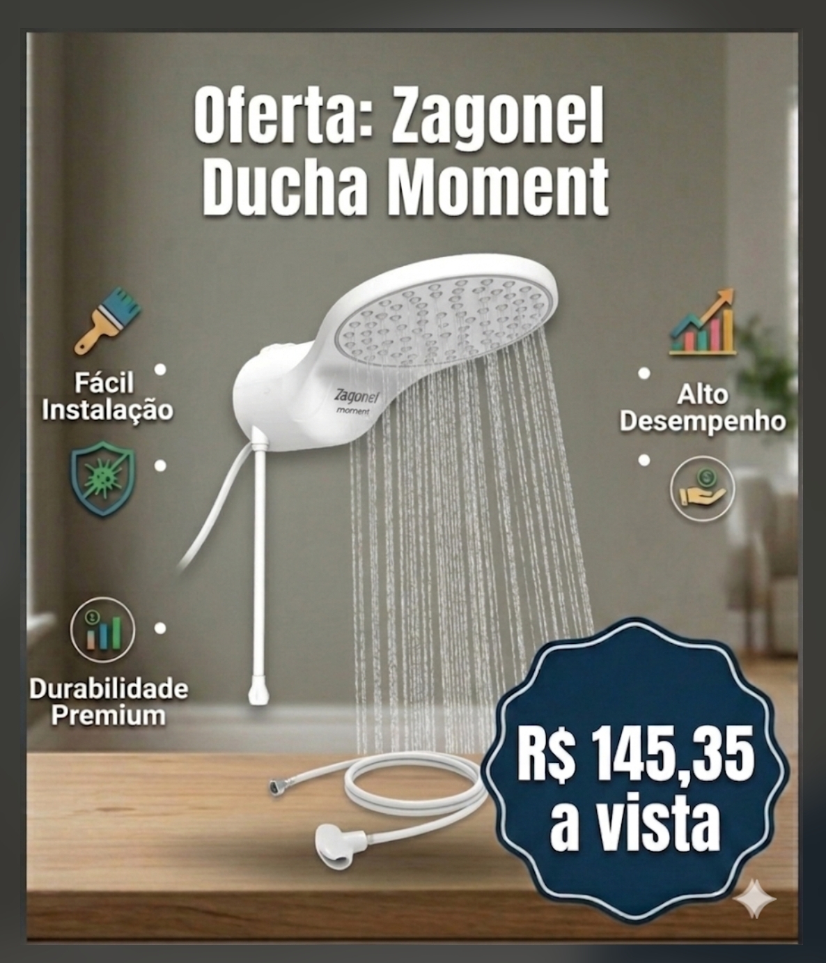 Zagonel Ducha Moment Eletrônica