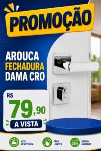 Arouca Fechadura Externa  Dama Cro - 1080901/40 Z ZC